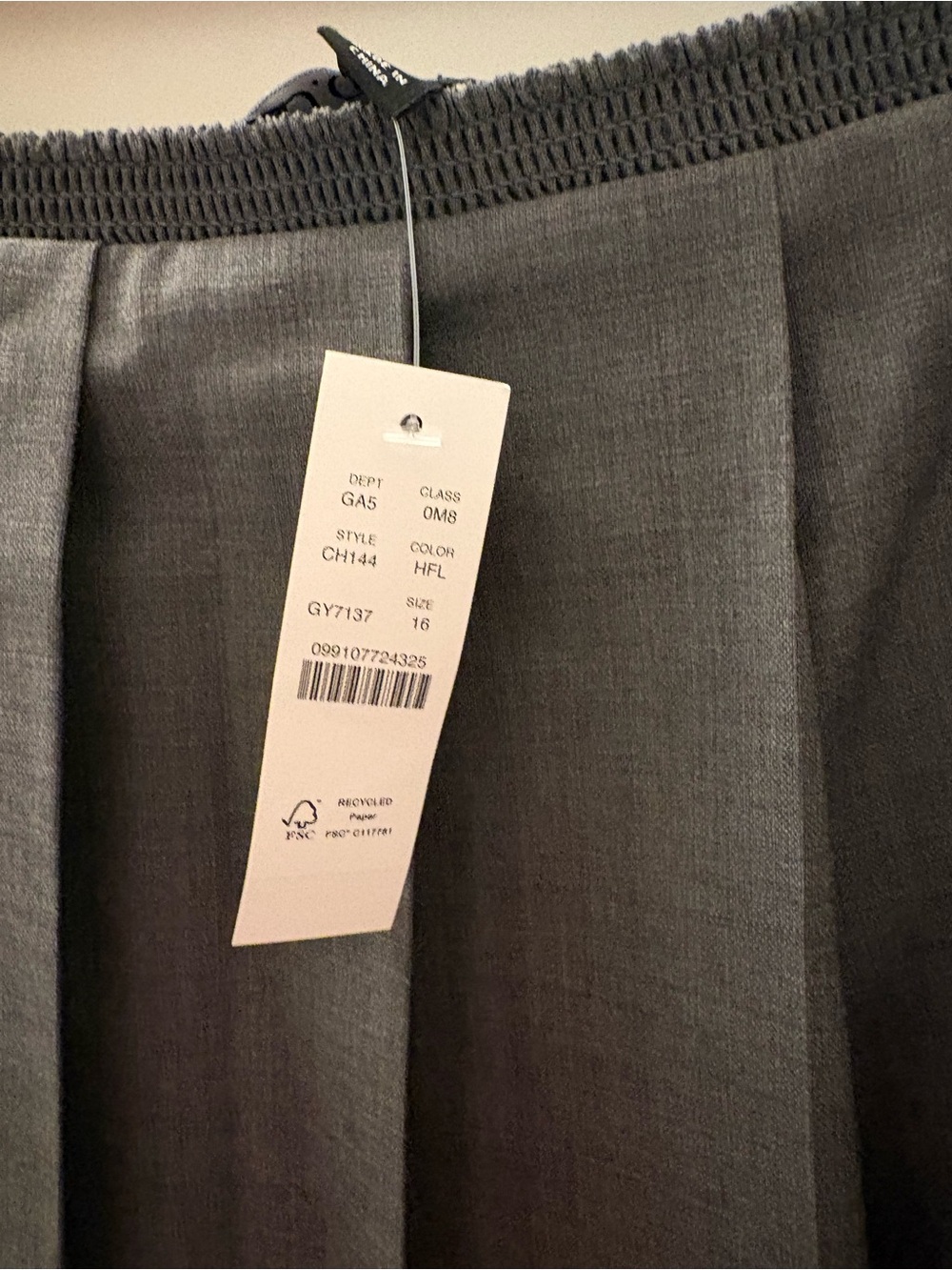 J. Crew Pleated Wool-Blend Skirt. Size 16. New with tags. - Picture 2 of 5
